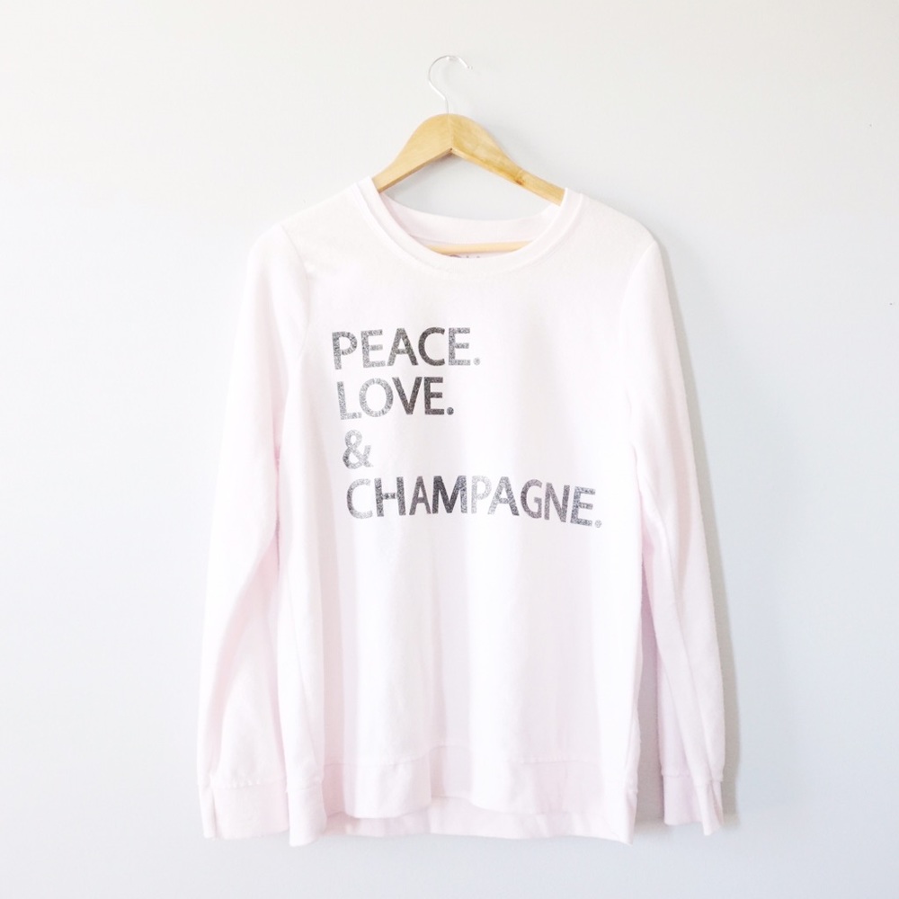 Chaser Peace Love & Champagne Pullover